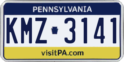 PA license plate KMZ3141
