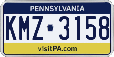 PA license plate KMZ3158