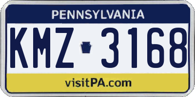 PA license plate KMZ3168