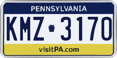 PA license plate KMZ3170