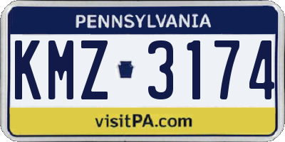 PA license plate KMZ3174