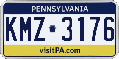 PA license plate KMZ3176