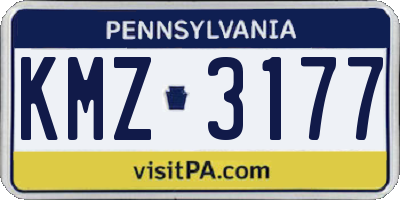 PA license plate KMZ3177