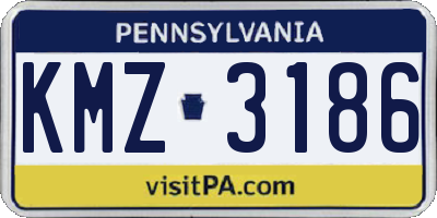 PA license plate KMZ3186