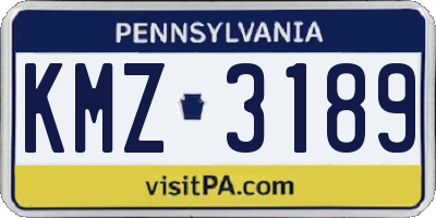PA license plate KMZ3189