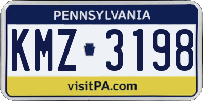 PA license plate KMZ3198