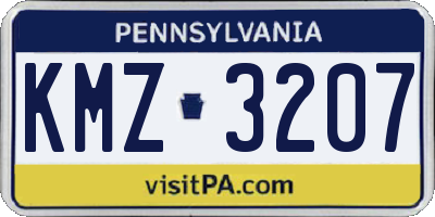 PA license plate KMZ3207