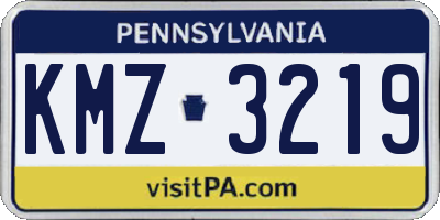 PA license plate KMZ3219