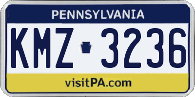 PA license plate KMZ3236