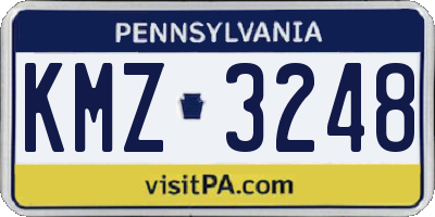 PA license plate KMZ3248