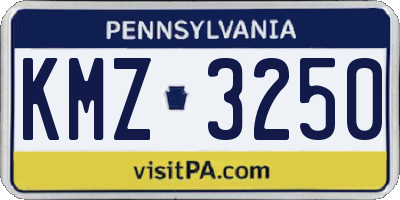 PA license plate KMZ3250
