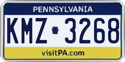 PA license plate KMZ3268