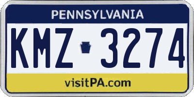 PA license plate KMZ3274