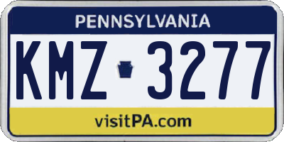 PA license plate KMZ3277