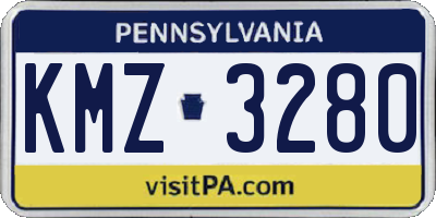 PA license plate KMZ3280