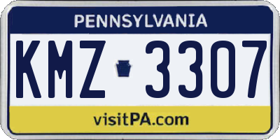 PA license plate KMZ3307