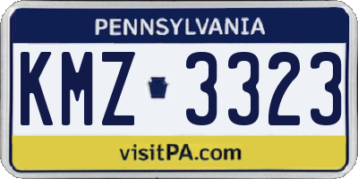 PA license plate KMZ3323