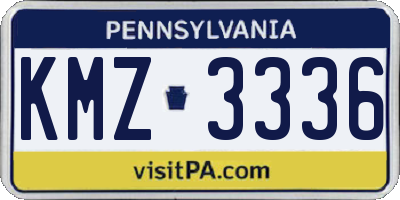 PA license plate KMZ3336