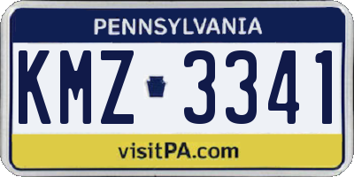 PA license plate KMZ3341