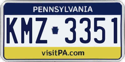 PA license plate KMZ3351