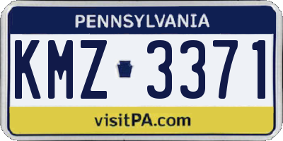 PA license plate KMZ3371