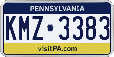 PA license plate KMZ3383