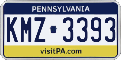 PA license plate KMZ3393