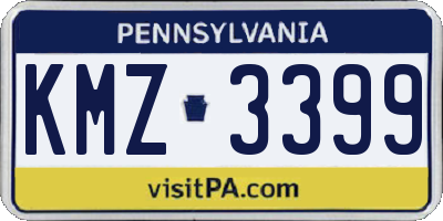 PA license plate KMZ3399