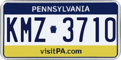 PA license plate KMZ3710
