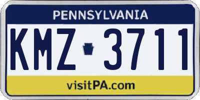 PA license plate KMZ3711