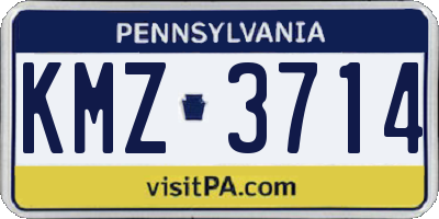 PA license plate KMZ3714