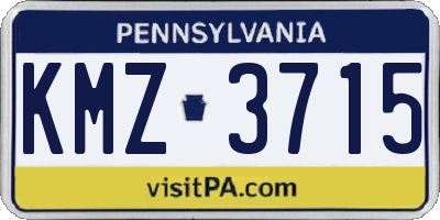 PA license plate KMZ3715