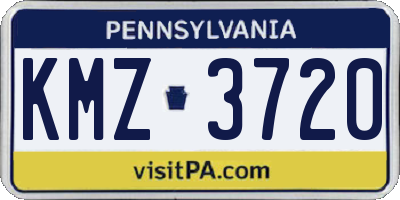 PA license plate KMZ3720