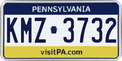 PA license plate KMZ3732