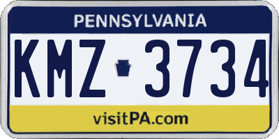 PA license plate KMZ3734