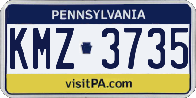 PA license plate KMZ3735