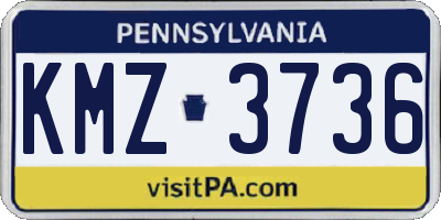 PA license plate KMZ3736