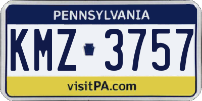 PA license plate KMZ3757