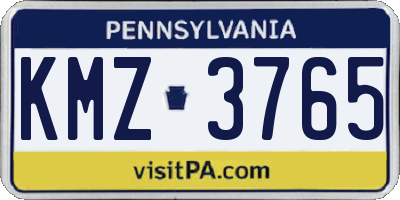 PA license plate KMZ3765