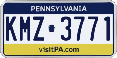 PA license plate KMZ3771