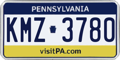 PA license plate KMZ3780