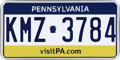 PA license plate KMZ3784