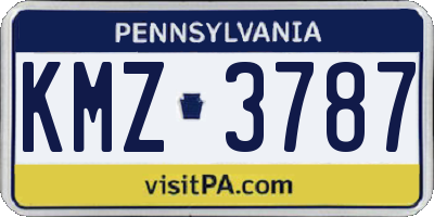 PA license plate KMZ3787