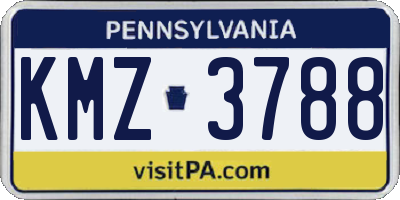 PA license plate KMZ3788