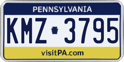 PA license plate KMZ3795