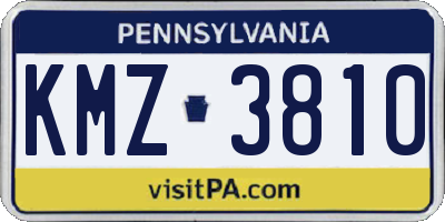 PA license plate KMZ3810