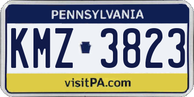PA license plate KMZ3823
