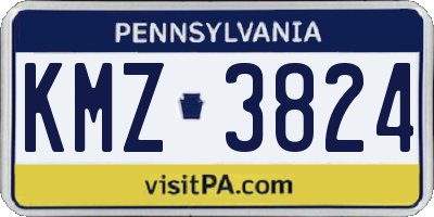 PA license plate KMZ3824