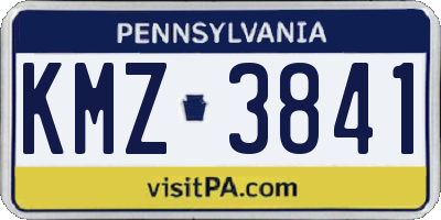 PA license plate KMZ3841