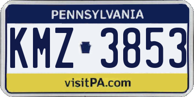 PA license plate KMZ3853